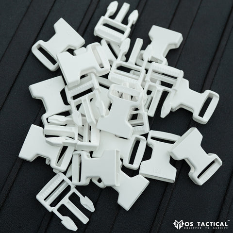 White 1 inch Plastic buckle Mil Spec