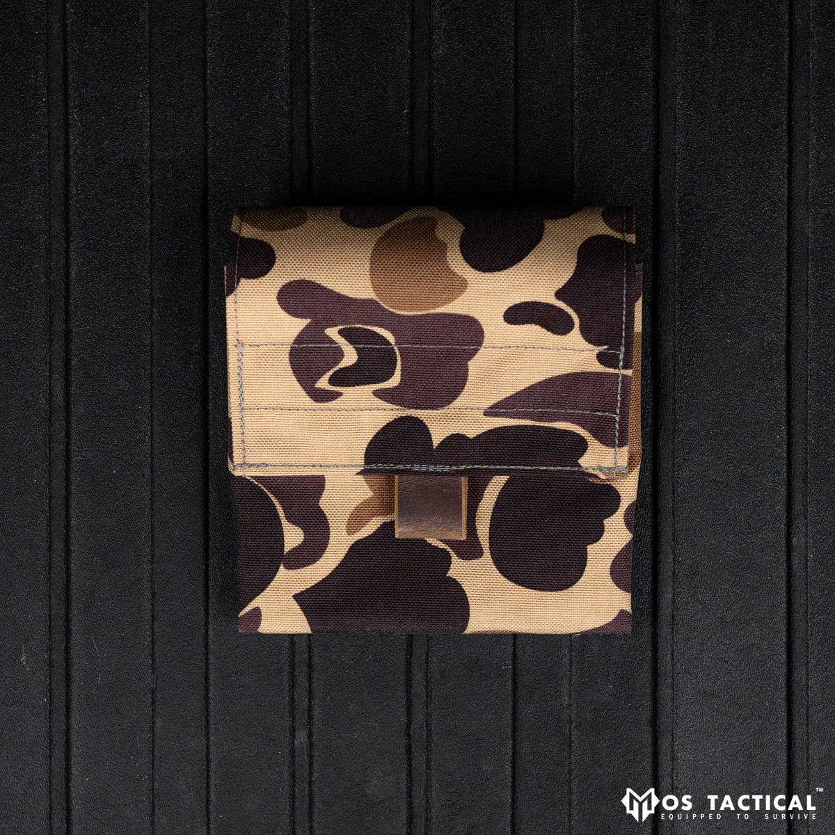 Utility Pouch in Vintage Duck Camo with “Predator” Leather