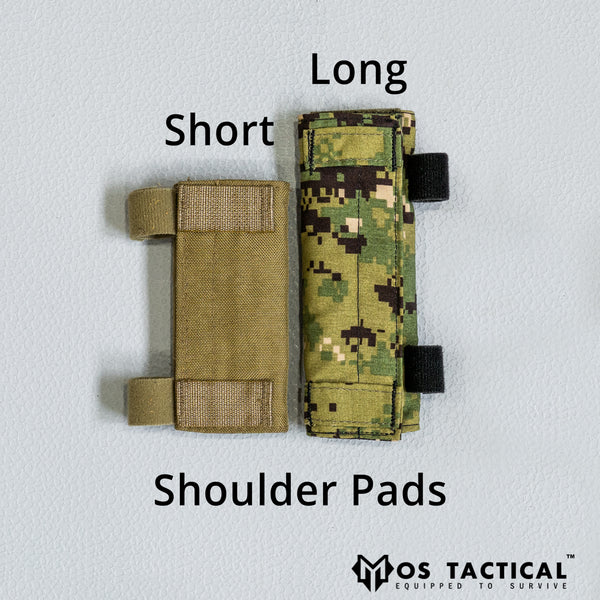 Short Shoulder Pads - Comm Loops & Lapel Tabs
