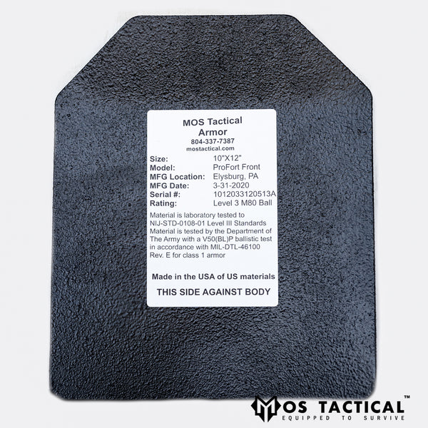 Hard Body Armor Set Steel 10x12 Sapi – MOS Tactical