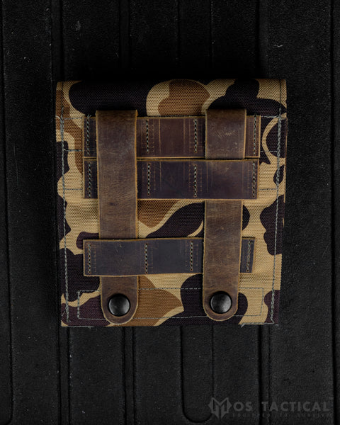 Utility Pouch in Vintage Duck Camo with “Predator” Leather